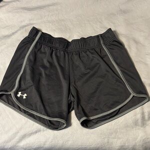 Under Armour Women's Athletic Shorts in Black and Gray